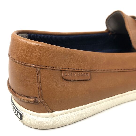 Cole Haan 1928 Nantucket Penny Loafers Mens Size 10 British Tan Grand OS Cushion - Picture 10 of 16